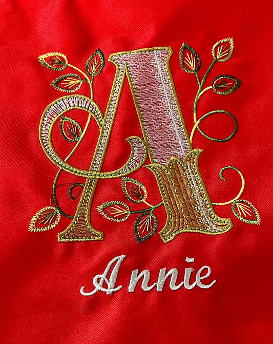 Adult Embroidery Monogram Personalized Apron