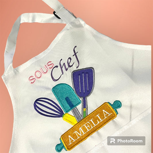 Sous Chef In Training Personalized Child Apron