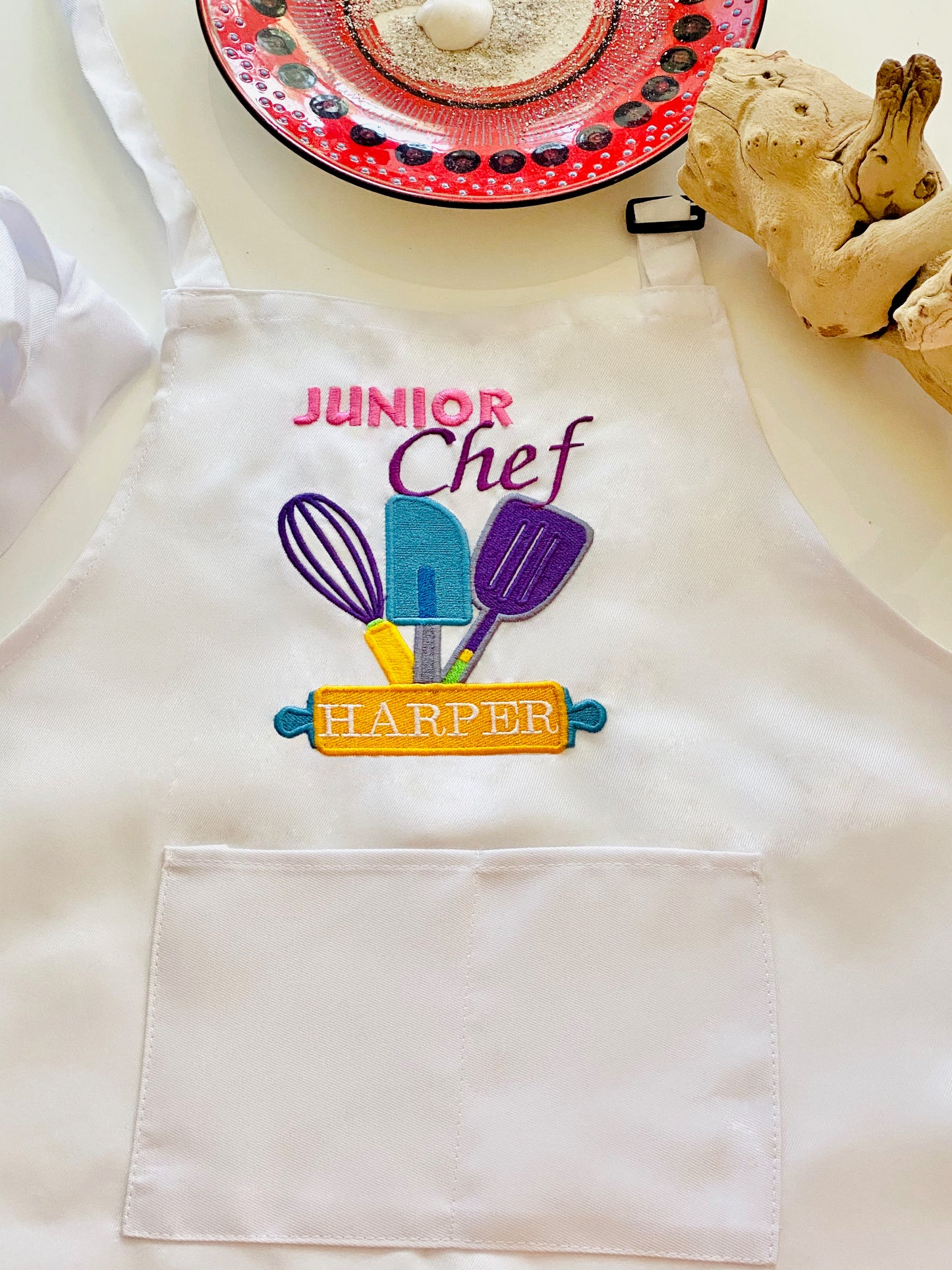 Junior Chef Personalized Child Apron and Chef Hat Set