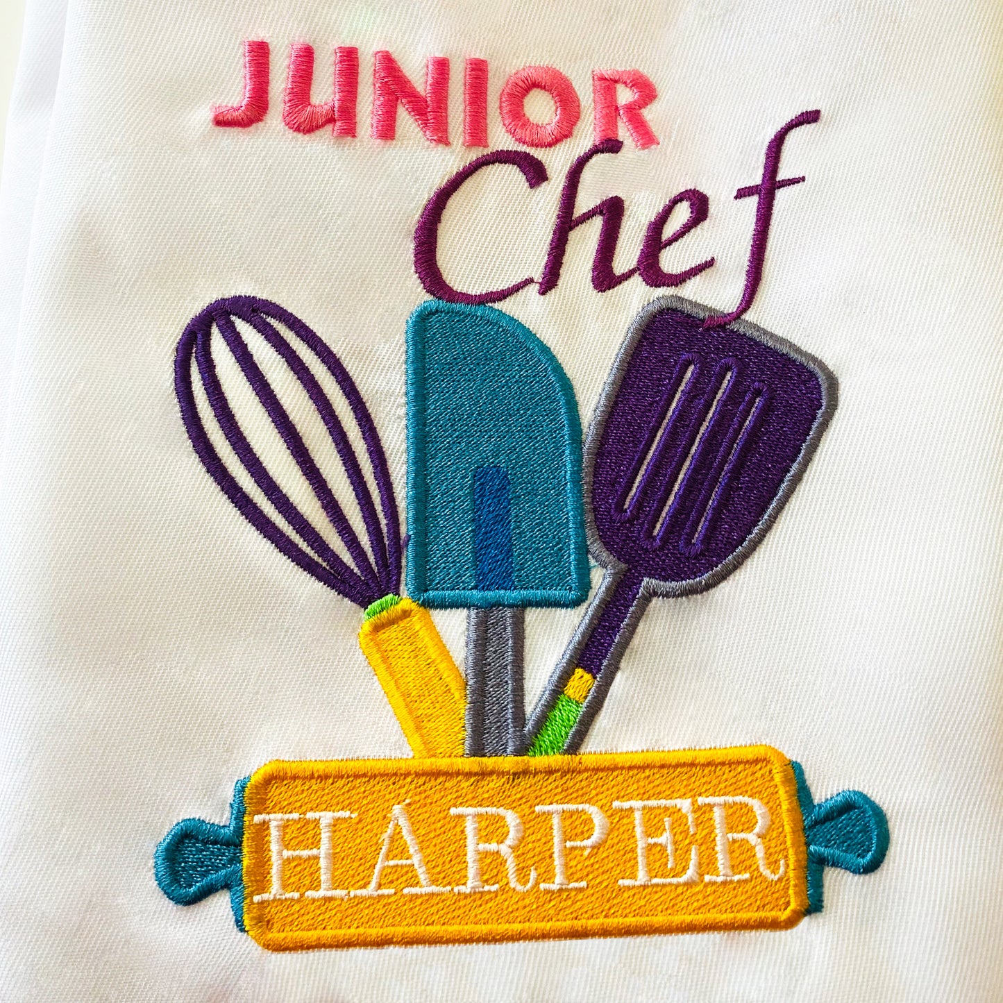 Junior Chef Personalized Child Apron and Chef Hat Set