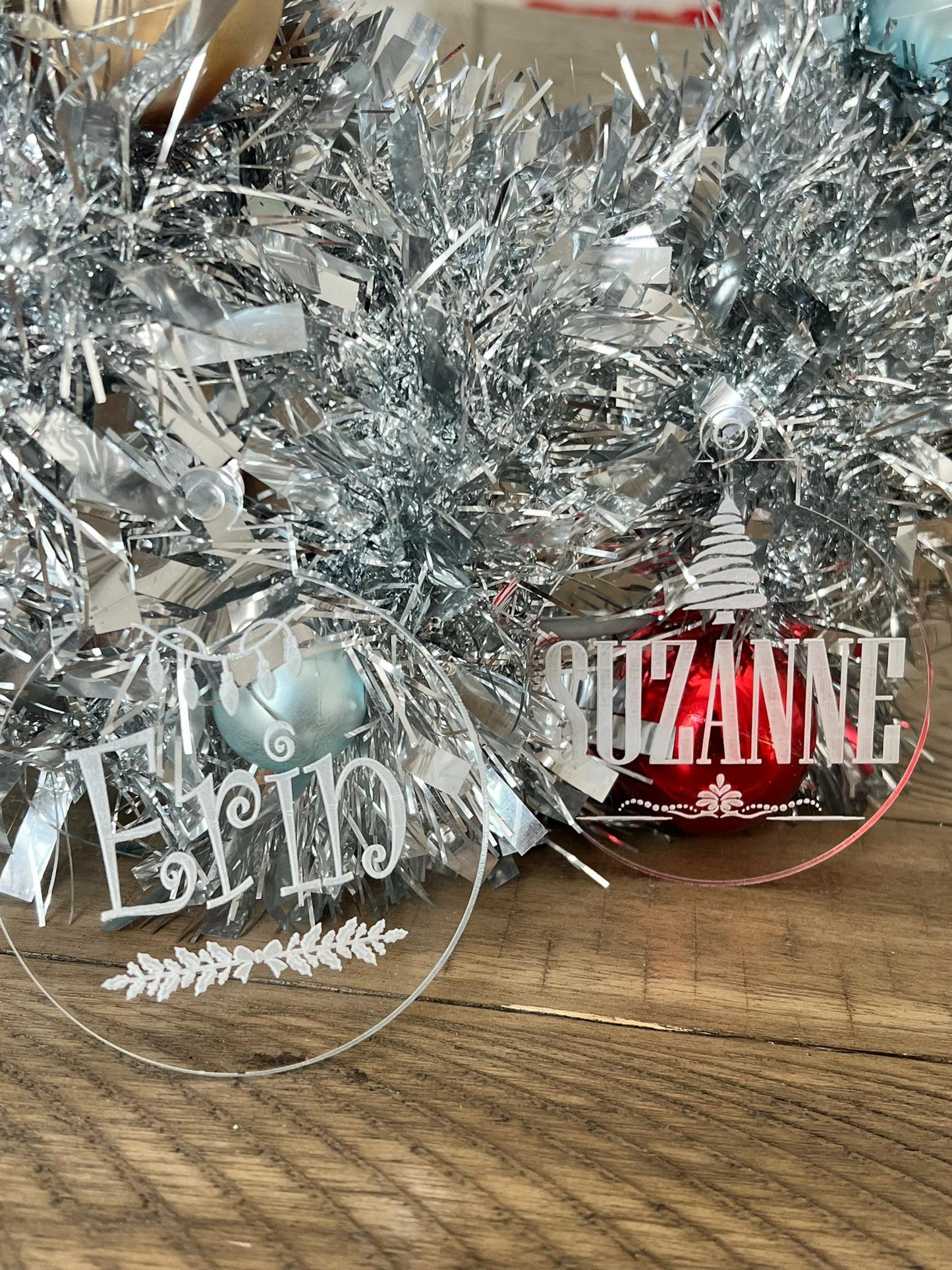 Acrylic Christmas Ornament, Personalized Christmas Ornament, Custom Ornament, Feliz Navidad Ornament