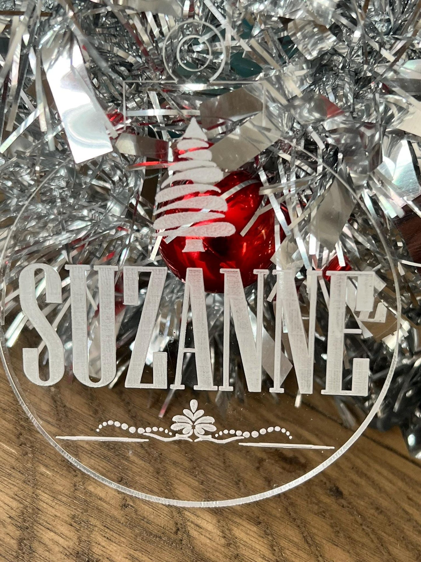 Acrylic Christmas Ornament, Personalized Christmas Ornament, Custom Ornament, Feliz Navidad Ornament