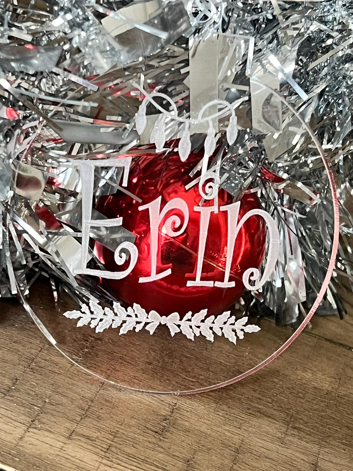 Acrylic Christmas Ornament, Personalized Christmas Ornament, Custom Ornament, Feliz Navidad Ornament