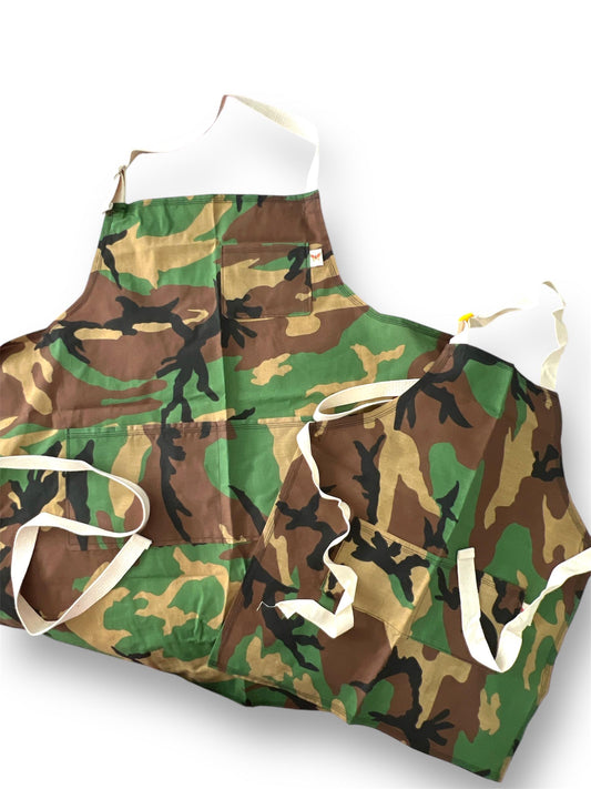 Handmade Camouflage Personalized Mommy and Me Apron Set, Personalized Embroidery, 100% Cotton Aprons, BBQ Party Gift Set