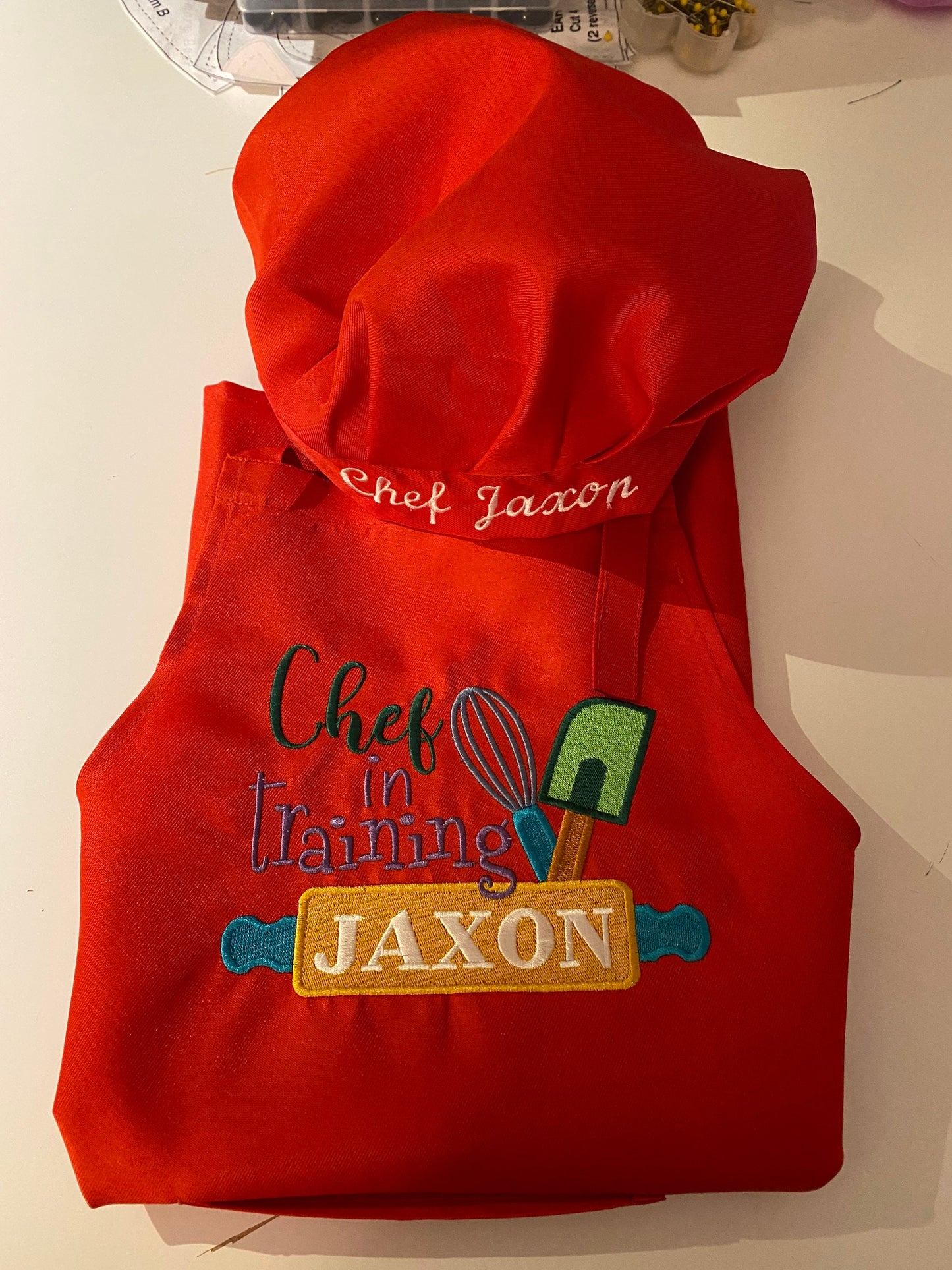 Chef In Training Personalized Child Apron | Cooking | Personalized| Custom Embroidered | Girl | Age 3 to 12 years | Baking