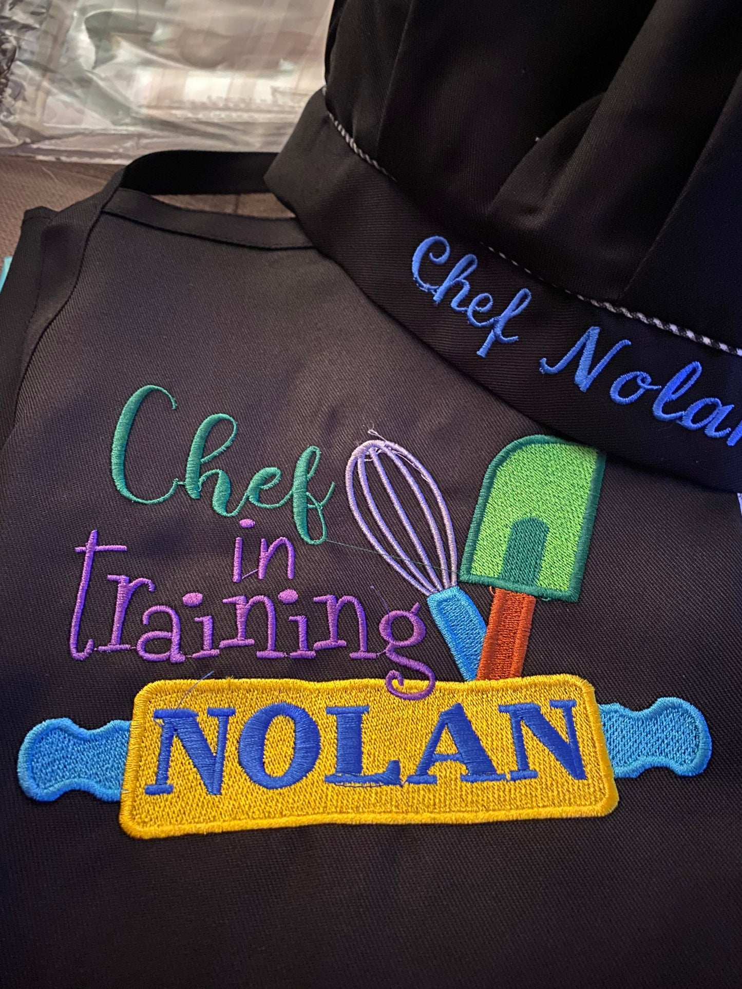 Chef In Training Personalized Child Apron | Cooking | Personalized| Custom Embroidered | Girl | Age 3 to 12 years | Baking