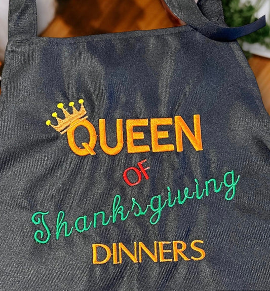 Personalized Thanksgiving Adult Apron | Cooking | Custom Embroidered | Baking | Chef