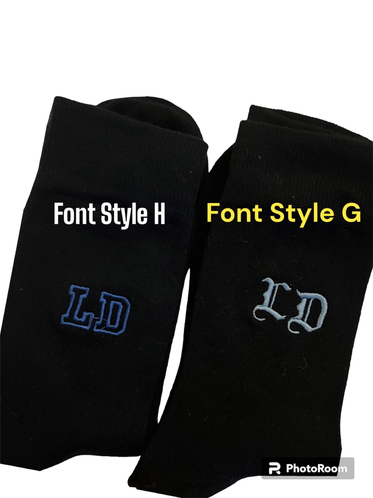 Mens Socks, Personalized Socks, Monogrammed Socks, Embroidery Mens Dress Socks, Mens Heavy Socks, Black, Gray, Navy Blue Socks