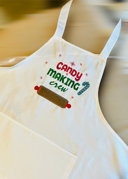 Personalized Holiday Adult and Child Apron | Cooking | Custom Embroidered | Girl | Boy | Baking