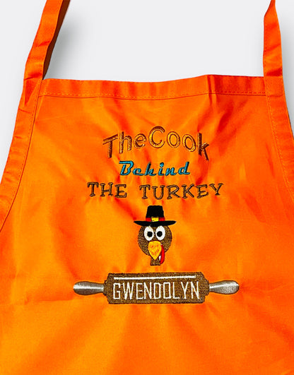 Personalized Thanksgiving Adult Apron | Cooking | Custom Embroidered | Baking | Chef