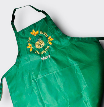 Personalized Thanksgiving Adult Apron | Cooking | Custom Embroidered | Baking | Chef