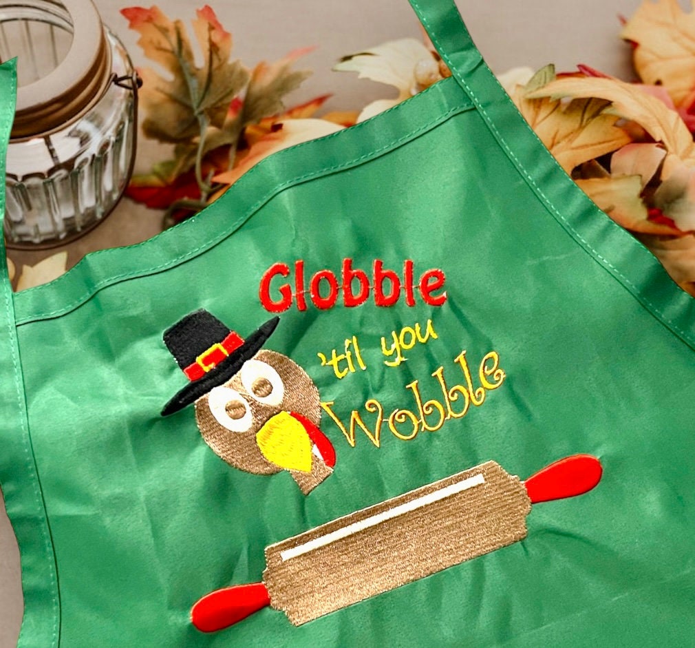 Personalized Thanksgiving Adult Apron | Cooking | Custom Embroidered | Baking | Chef