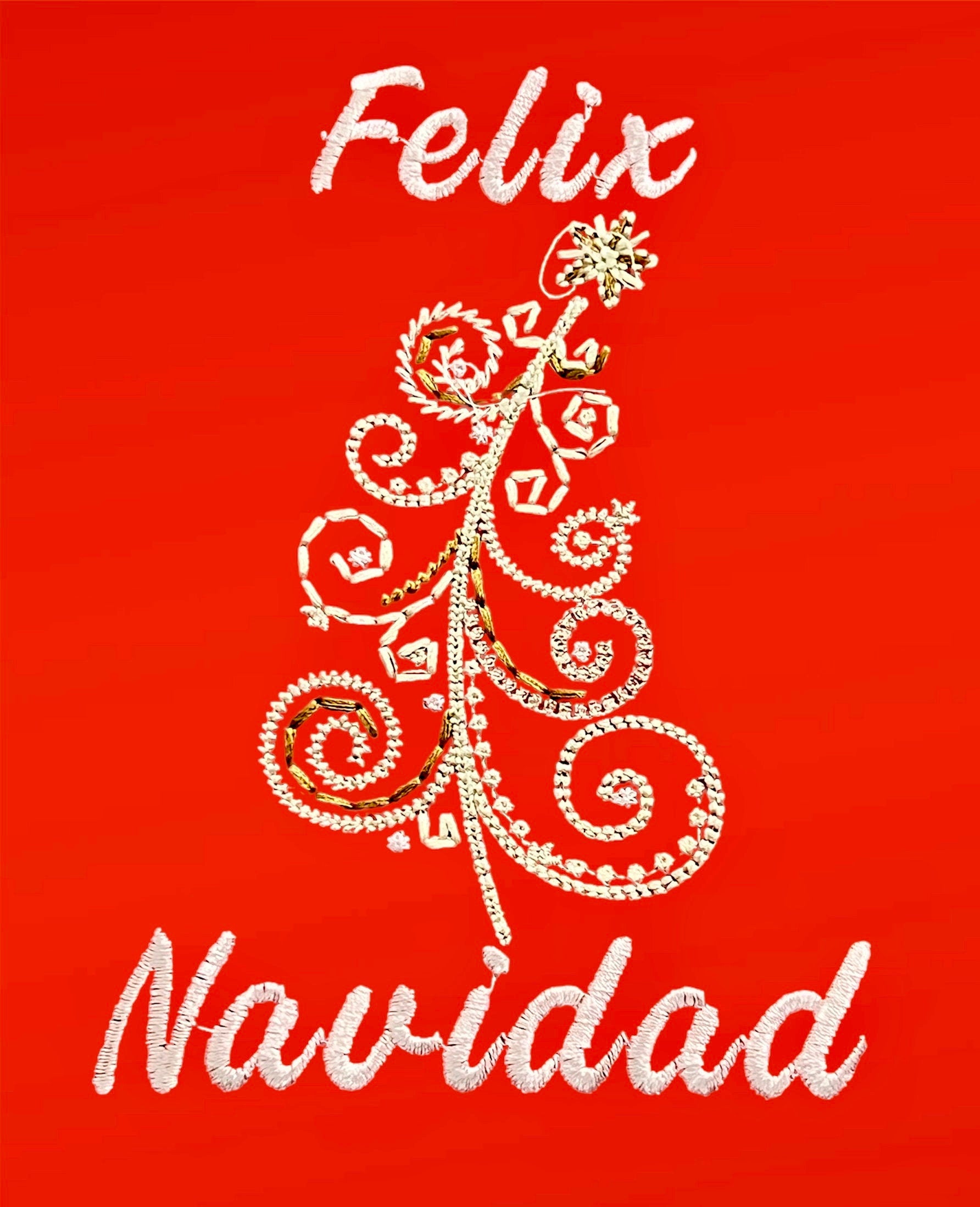 Personalized Felix Navidad Adult Apron | Cooking | Custom Embroidered | Spanish | Baking