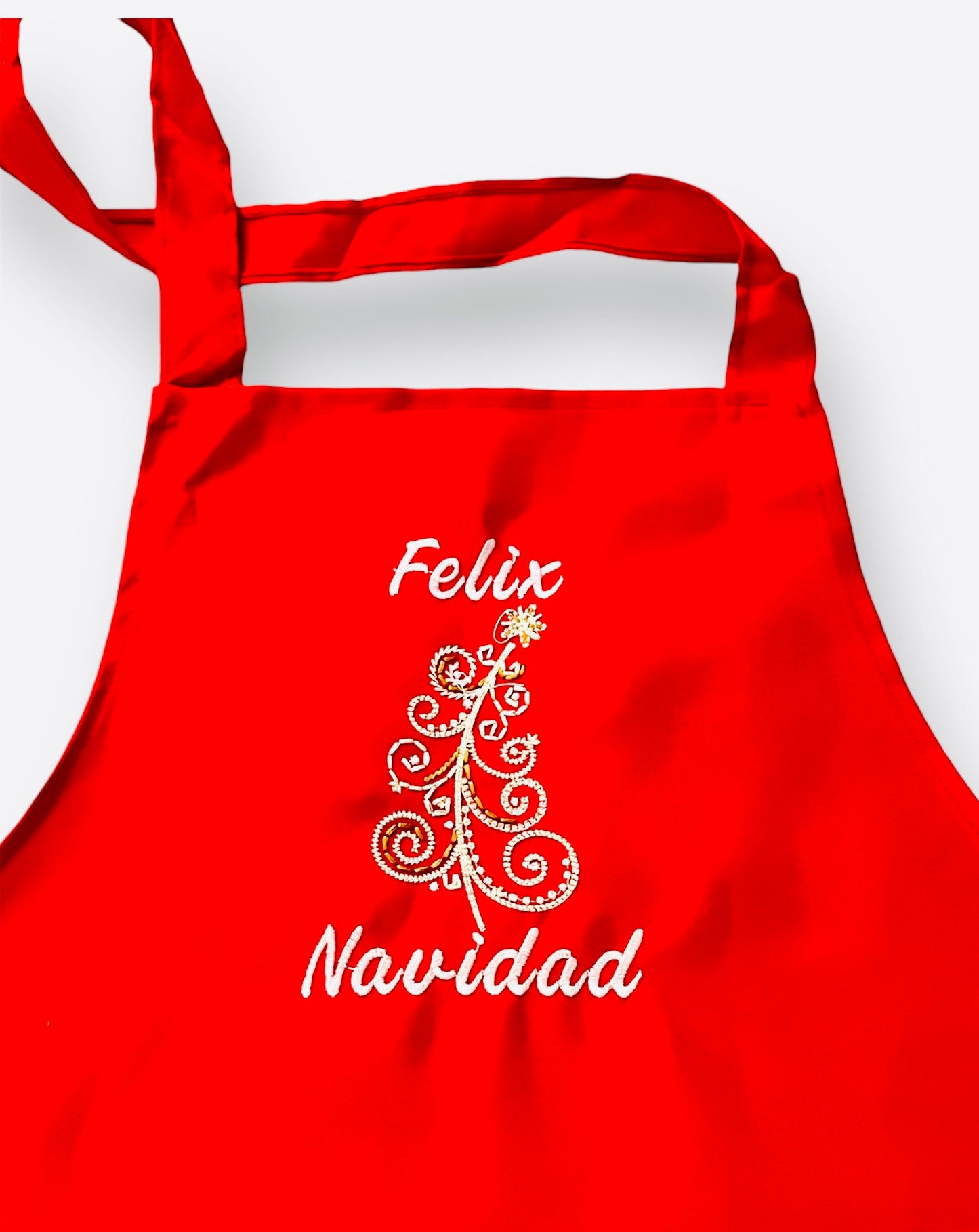 Personalized Felix Navidad Adult Apron | Cooking | Custom Embroidered | Spanish | Baking